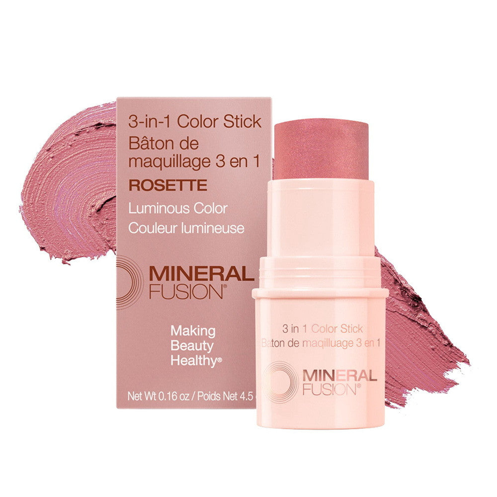 Mineral Fusion 3 In 1 Color Stick, Rosette, 0.16 Oz
